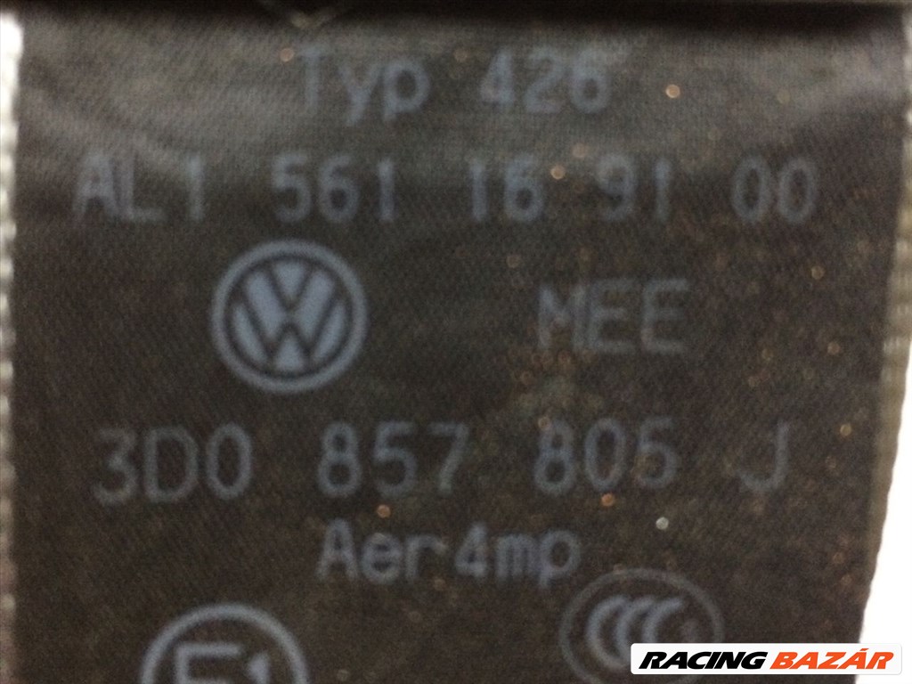 VW PHAETON Bal hátsó Biztonsági Öv vw3d0857805j-vwal1561169100 3. kép