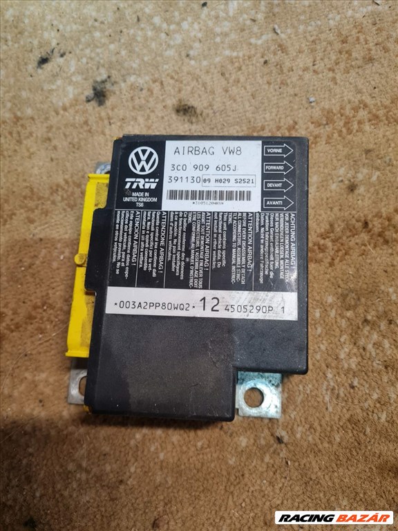 Volkswagen Passat B6 légzsák vezérlő modul, 3C0 909 605 J 1. kép