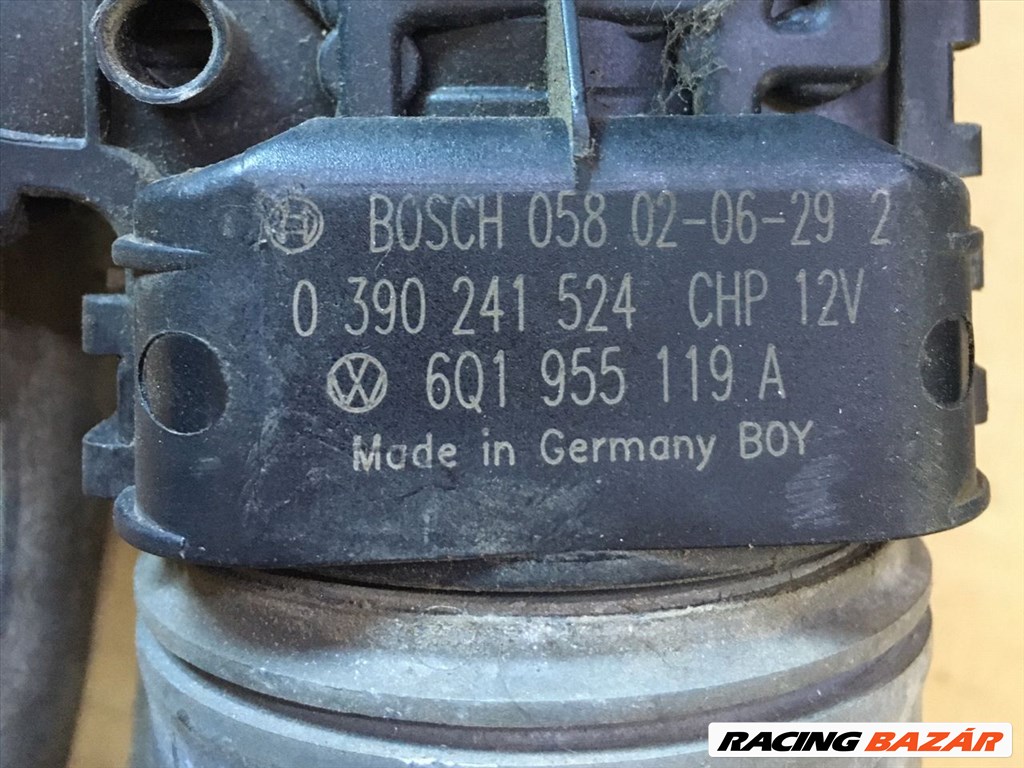 SKODA FABIA I Első Ablaktörlő Szerkezet Motorral bosch0390241524-6q1955119a 4. kép