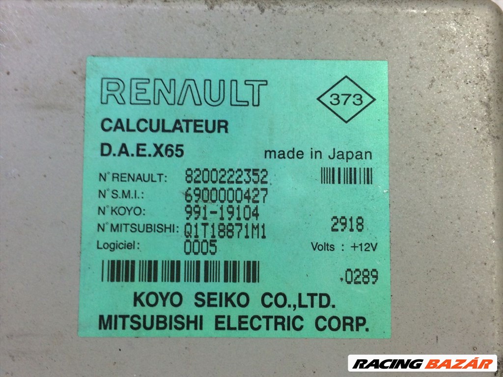 RENAULT CLIO II Kormányoszlop Vezérlő renault8200223352-mitsubishielectricq1t18871m1 4. kép