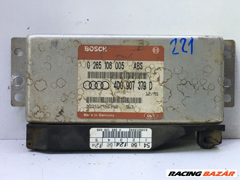 AUDI A4 B5 ABS Elektronika bosch0265108005-audi4d0907379d 1. kép