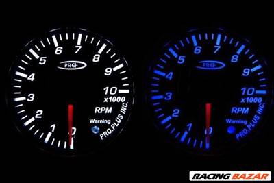PRO RACING GAUGE 52mm  - Fordulatszám mérő 10000 RPM Kék&FEHÉR