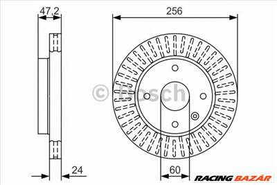 BOSCH 0 986 479 A54 - féktárcsa CHEVROLET