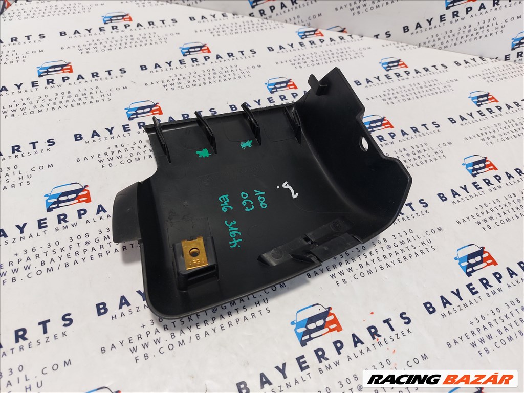 Bmw E46 compact fekete bal hátsó biztonsági öv csomagtér borítás burkolat (100067) 51467000099 2. kép