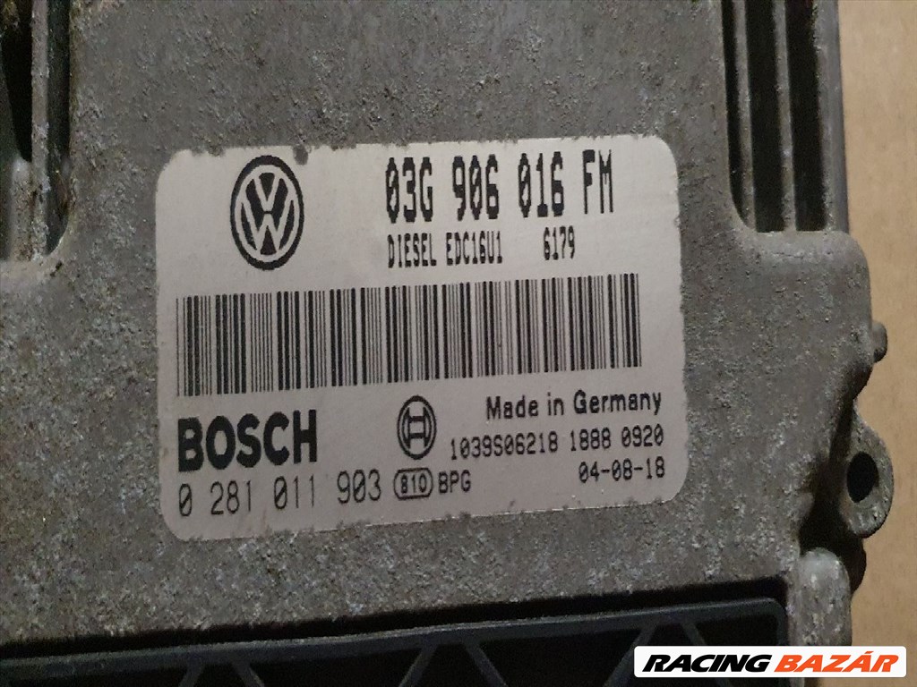 VW GOLF V Motorvezérlő volkswagen03g906016fm-bosch0281011903 3. kép