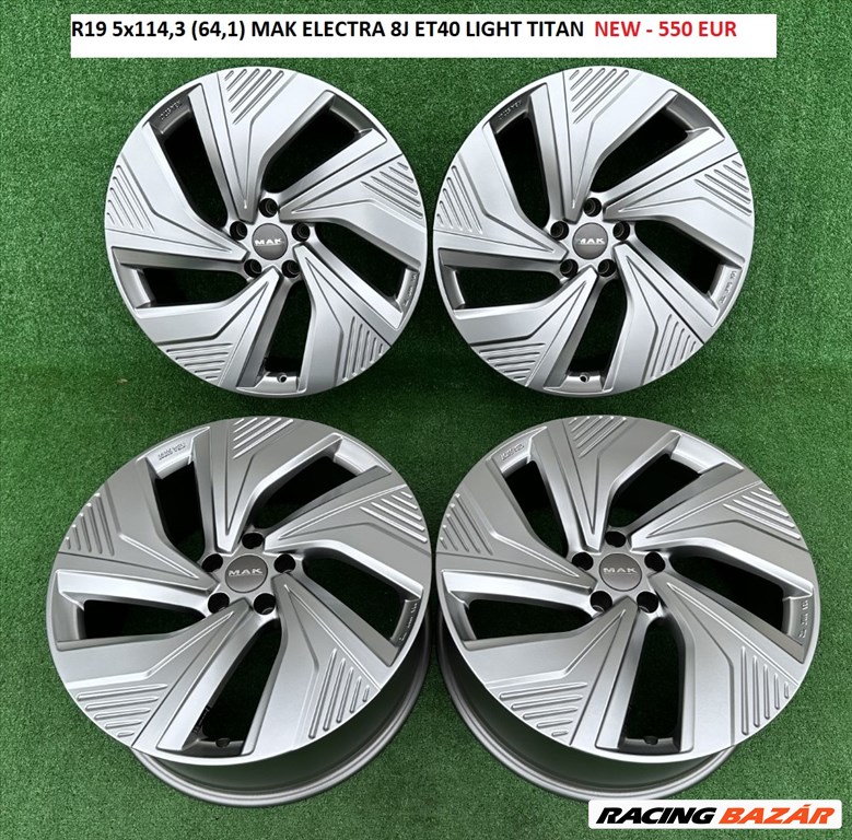 R19 5x114,3 (64,1) MAK ELECTRA 8J ET40 LIGHT TITAN  NEW  1. kép