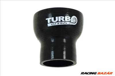 Szilikon szűkítő egyenes TurboWorks PRO fekete  80-89mm