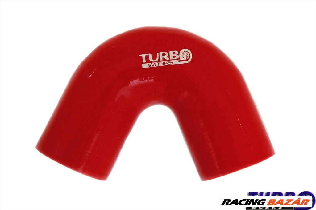 Szilikon könyök TurboWorks Piros 135 fok 76mm 1. kép