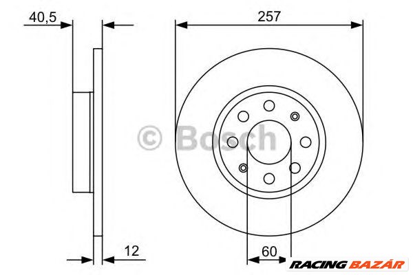 BOSCH 0 986 479 C11 - féktárcsa FIAT OPEL VAUXHALL 1. kép