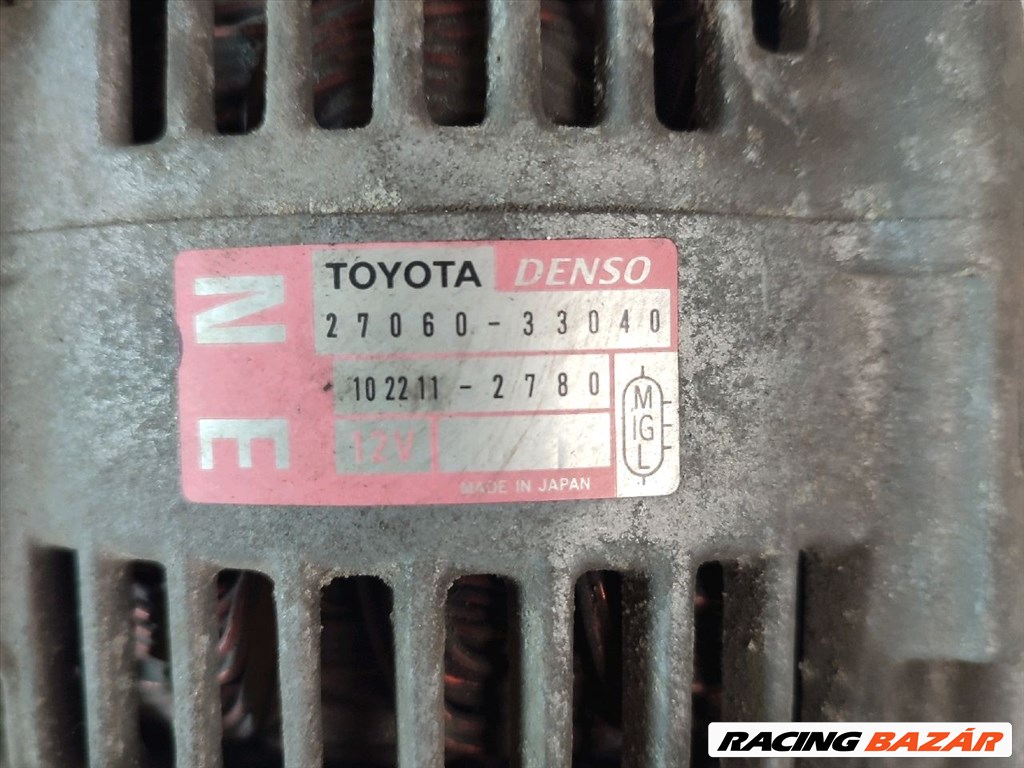 Toyota Yaris Verso Verso 1.4 D-4D C generátor  2706033040 3. kép