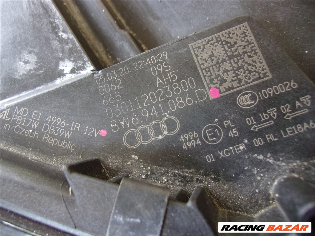 AUDI A5 8W6 jobb első LASER fényszóró 2020- 8W6941086D 6. kép