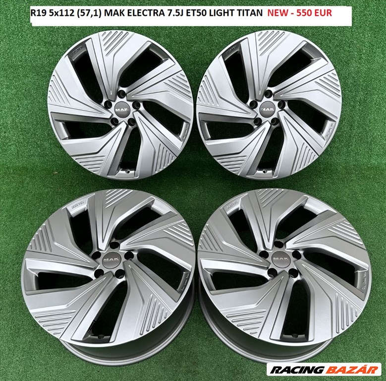 R19 5x112 (57,1) MAK Electra 7.5J ET50 Light Titan New  1. kép