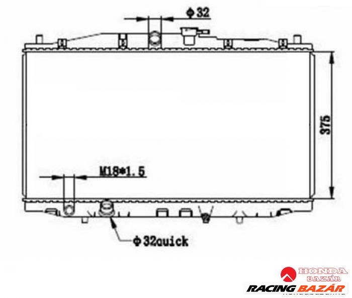 HONDA ACCORD 2.0 VÍZHŰTŐ 19010-RBA-E01 1. kép