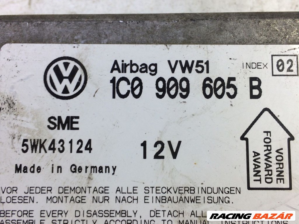VW PASSAT B5 Légzsák Elektronika vw1c0909605b-sme5wk43124 3. kép