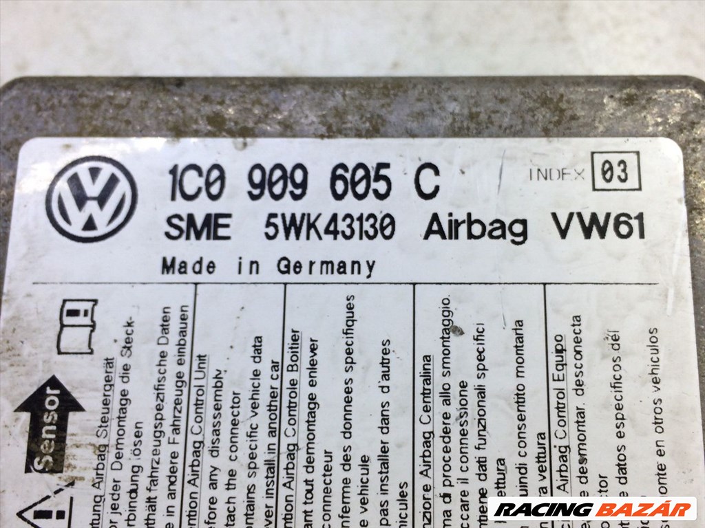 VW PASSAT B5 Légzsák Elektronika sme5wk43130-vw1c0909605c 3. kép