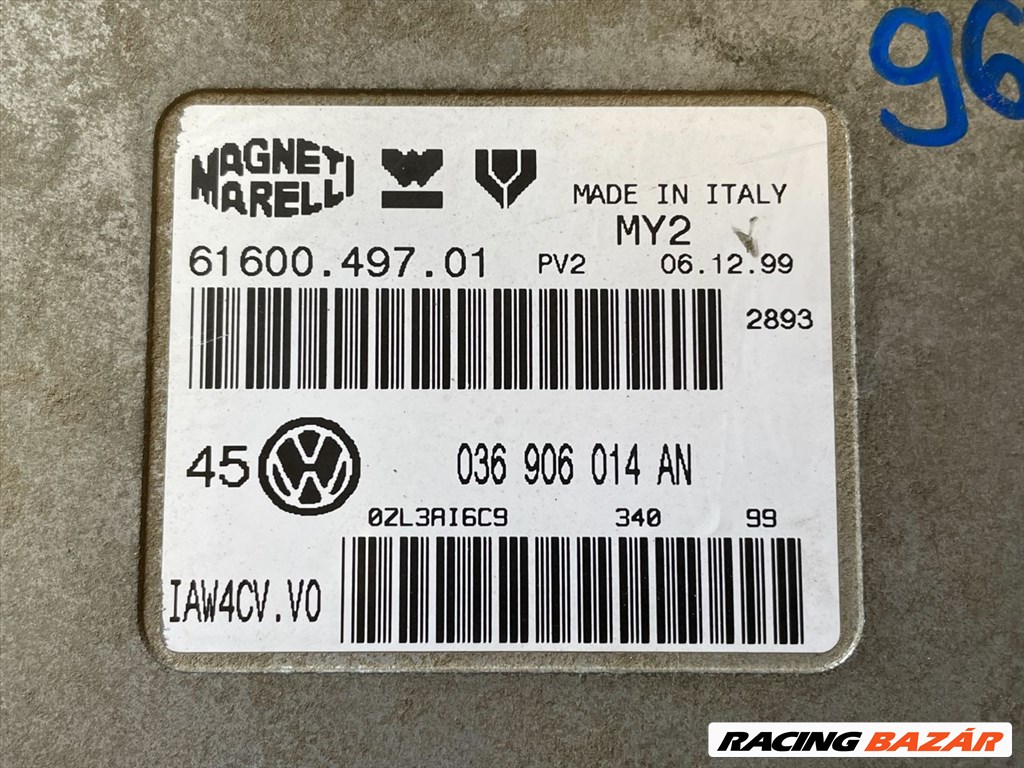 VW GOLF IV Motorvezérlő magnetimarelli036906014an 3. kép