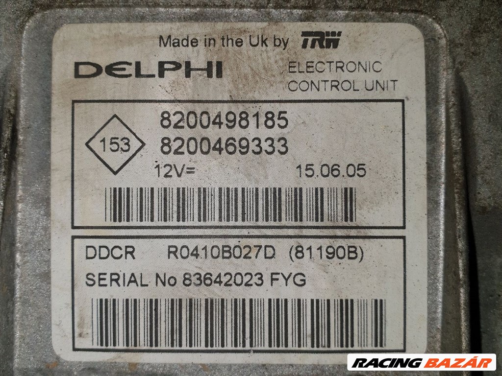RENAULT CLIO II Motorvezérlő delphir0410b27d-renault8200498185 3. kép