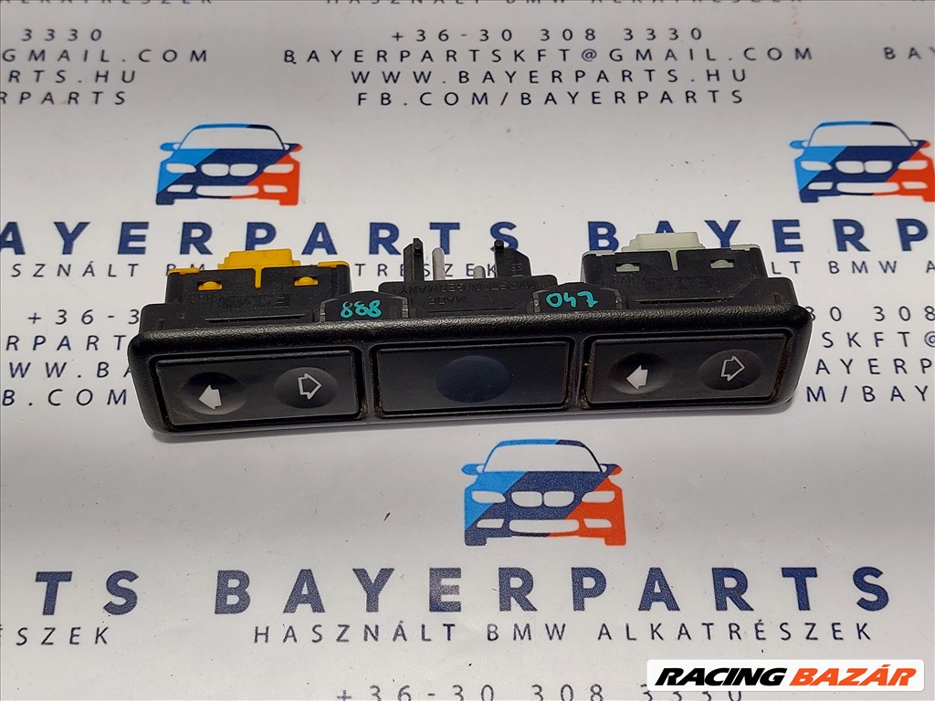 BMW E36 Z3 bal első dupla 4x elektromos ablakemelő kapcsoló gomb (888047) 1387857 3. kép