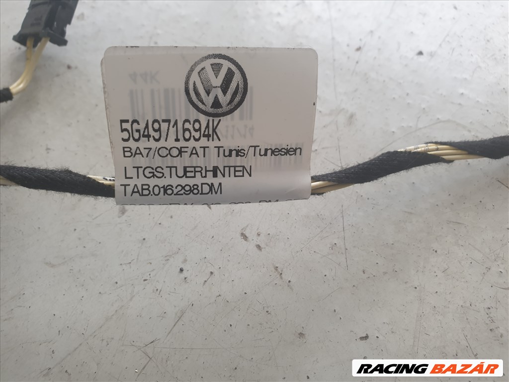 Volkswagen Golf VII 2.0 TDI BMT jobb hátsó ajtó kábelköteg 5G4 971 694 K  4. kép