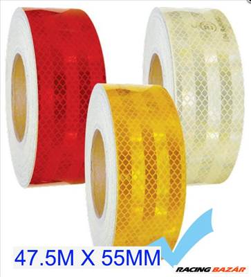 Fényvisszaverő szalag "E" jeles  45.7M - Sárga M-HT-3Y 55MM
