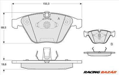 MTR MT468 - fékbetétkészlet, tárcsafék BMW