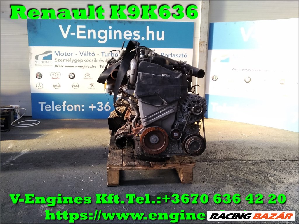RENAULT K9K636 bontott motor 3. kép