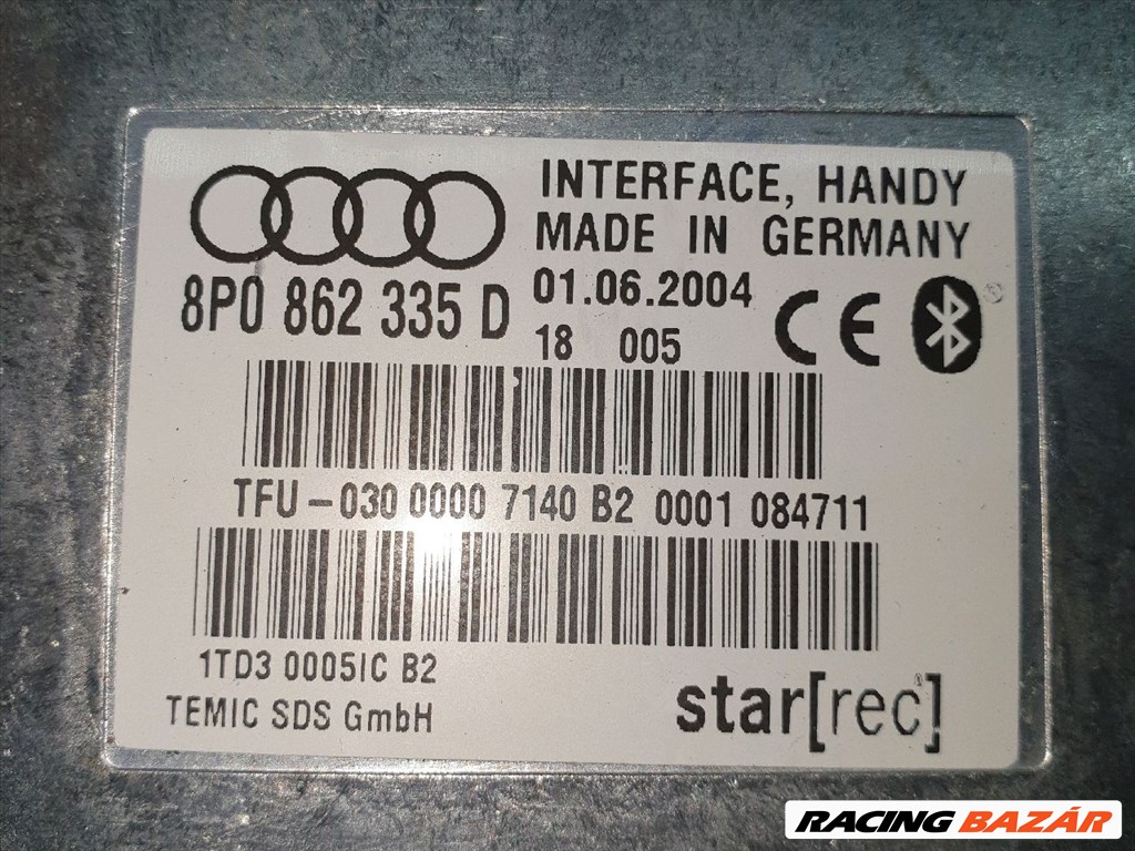 AUDI A4 B6 Bluetooth Elektronika audi8p0862335d 3. kép