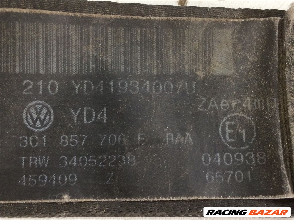 VW PASSAT B6 Jobb első Biztonsági Öv vw3c1857706f-trw34052238 3. kép