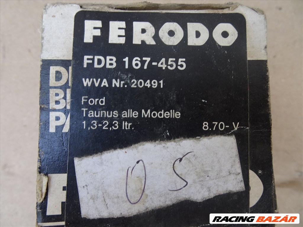 Ford Taunus fékbetét FERODO FDB 167-455 új 3. kép