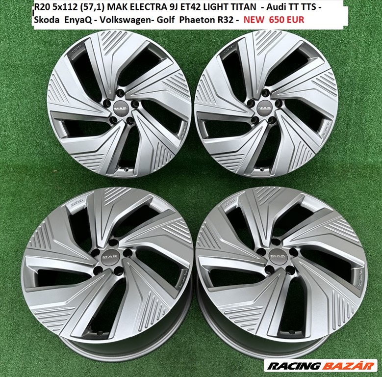 R20 5x112 (57,1) MAK ELECTRA 9J ET42 LIGHT TITAN  - Audi TT TTS - Skoda  EnyaQ  1. kép