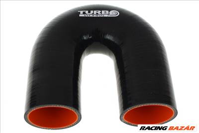 Szilikon könyök TurboWorks PRO Fekete 180 fok 57mm