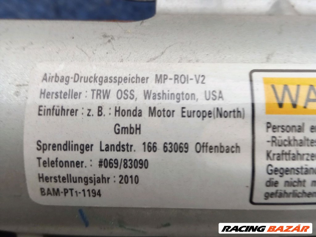 HONDA CIVIC Jobb Függönylégzsák és Oldallégzsák trwmproiv2 3. kép