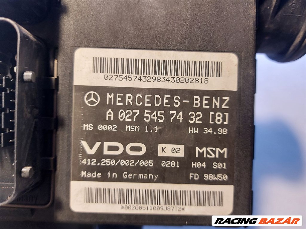 MERCEDES-BENZ A-CLASS Motorvezérlő a1661402500-a0275457432 5. kép