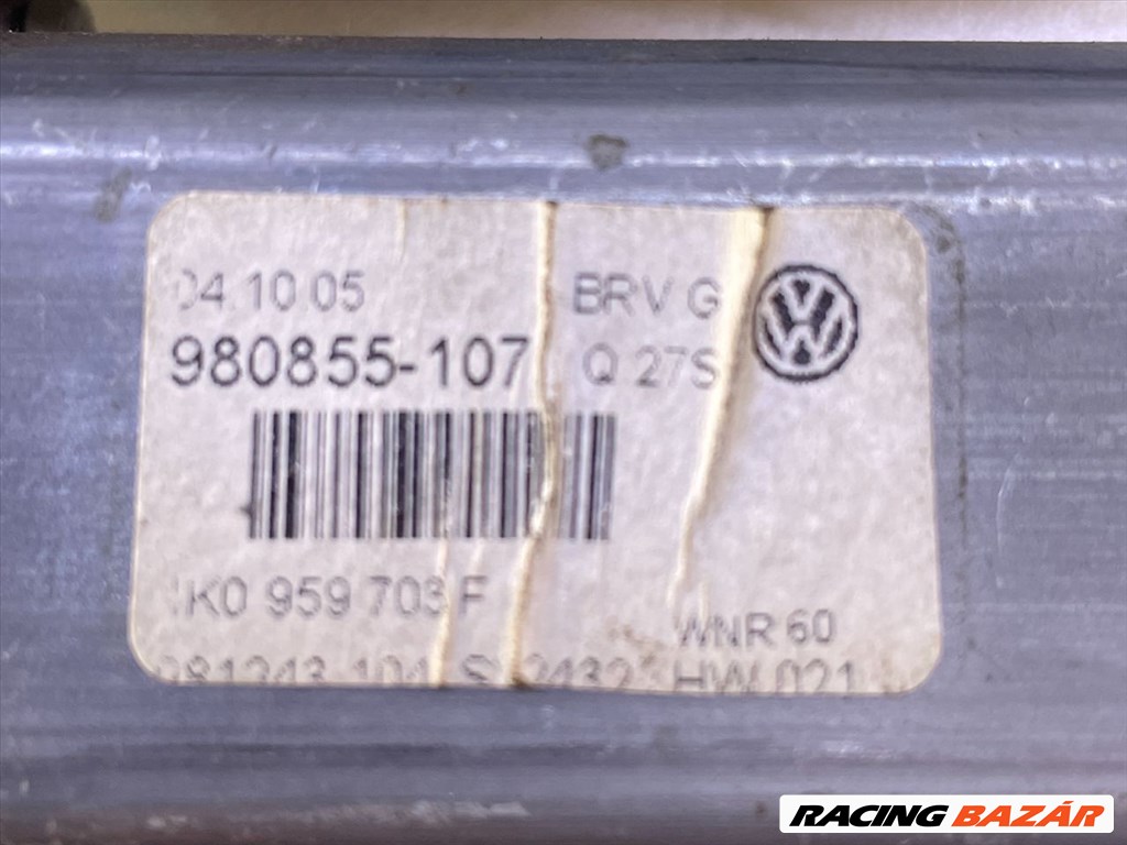 VW PASSAT B6 Bal hátsó Ablakemelő Motor 997756102-980855107 4. kép
