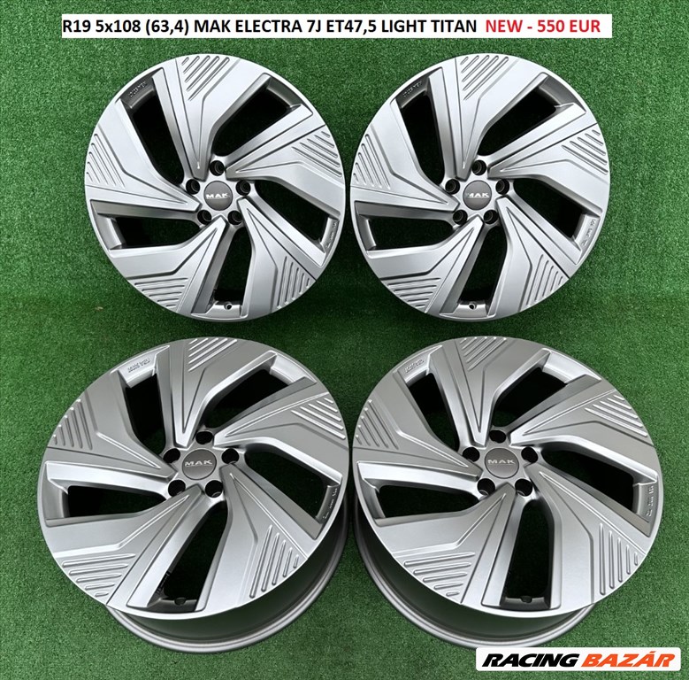 R19 5x108 (63,4) MAK ELECTRA 7J ET47,5 LIGHT TITAN  NEW - 550 EUR  1. kép