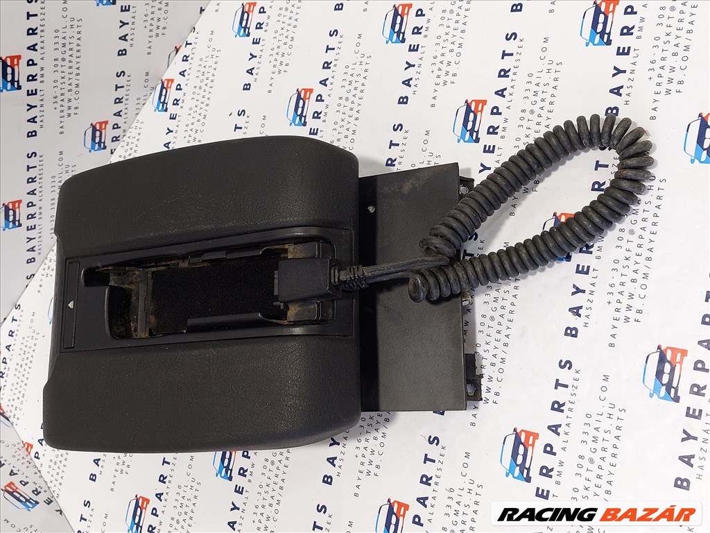 BMW E39 fekete bőr csúszkás telefonos könyöklő kartámasz eladó (002315) 8213862 4. kép
