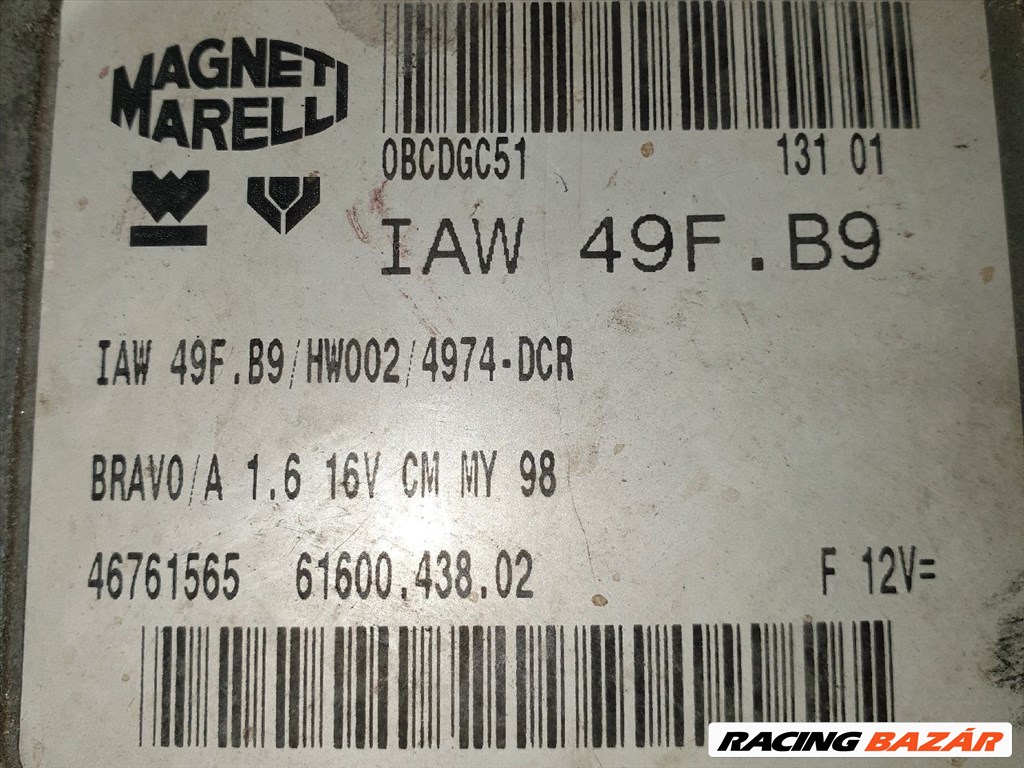 FIAT BRAVA Motorvezérlő magnetimarelliiaw49fb9 3. kép