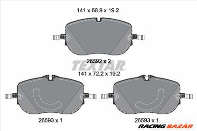 TEXTAR 2659201 - fékbetétkészlet, tárcsafék MERCEDES-BENZ MERCEDES-BENZ (BBDC)