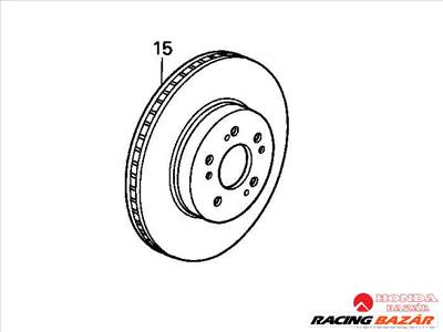 ELSŐ FÉKTÁRCSA (15")  45251-S7A-N10