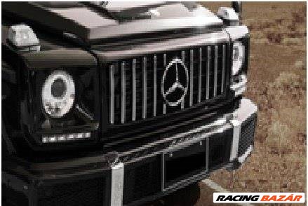 Hűtőrács Mercedes Benz W463 G63 Look fényes fekete 90-18 1. kép