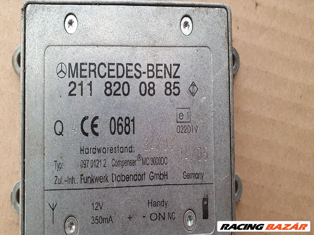 MERCEDES-BENZ E-CLASS Antenna Erősítő mercedesa2118200885 3. kép