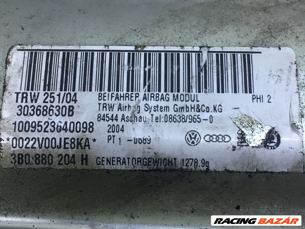 SKODA SUPERB I Utasoldali Légzsák trw30368630b-1009523640098 4. kép