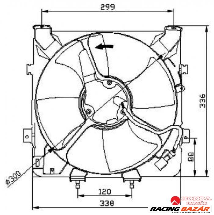 HONDA CIVIC UTÁNGYÁROTT ÚJ KLÍMAHŰTŐ VENTILÁTOR, SZÁLLÍTÁSI IDŐ 2-3 NAP. 80150SR3K01 1. kép