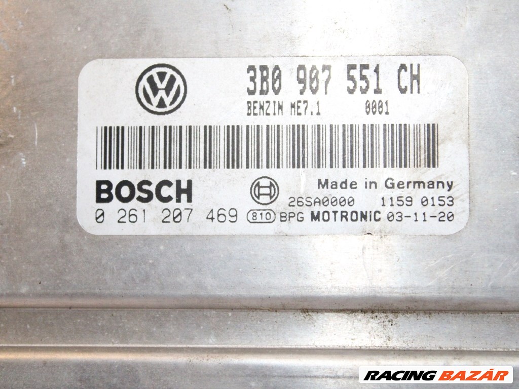 VW PASSAT (3B3) 2.8 4motion motorvezérlő egység 3b0907551ch 2. kép