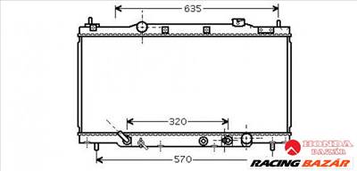 HONDA STREAM UTÁNYGÁRTOTT ÚJ VÍZHŰTŐ. 2-3 NAP SZÁLLÍTÁSI IDŐ. 19010PNAG51
