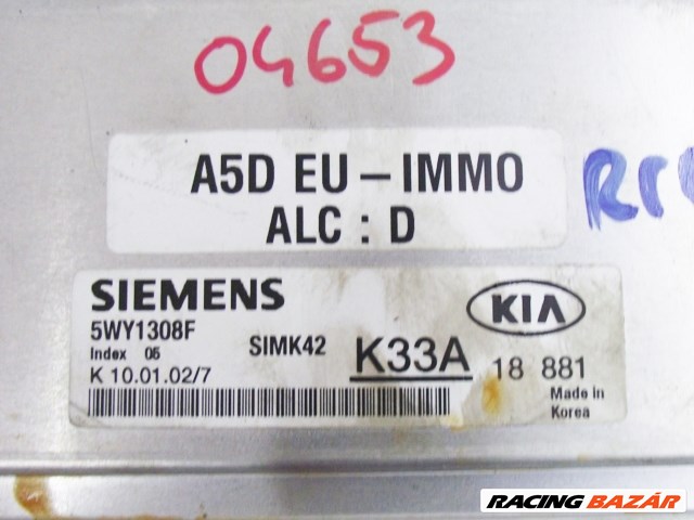 KIA RIO Kombi (DC) 1.5 16V motorvezérlő elektronika 5wy1308fk33a 2. kép
