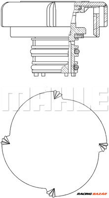 MAHLE CRB 21 000P - Zárófedél, hűtőfolyadék-tartály BMW 1. kép