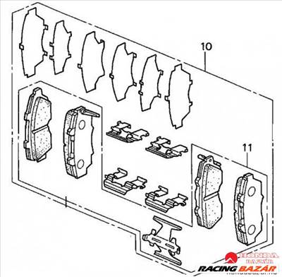 HONDA ACCORD ELSŐ FÉKBETÉT SZETT 45022-SN7-G42