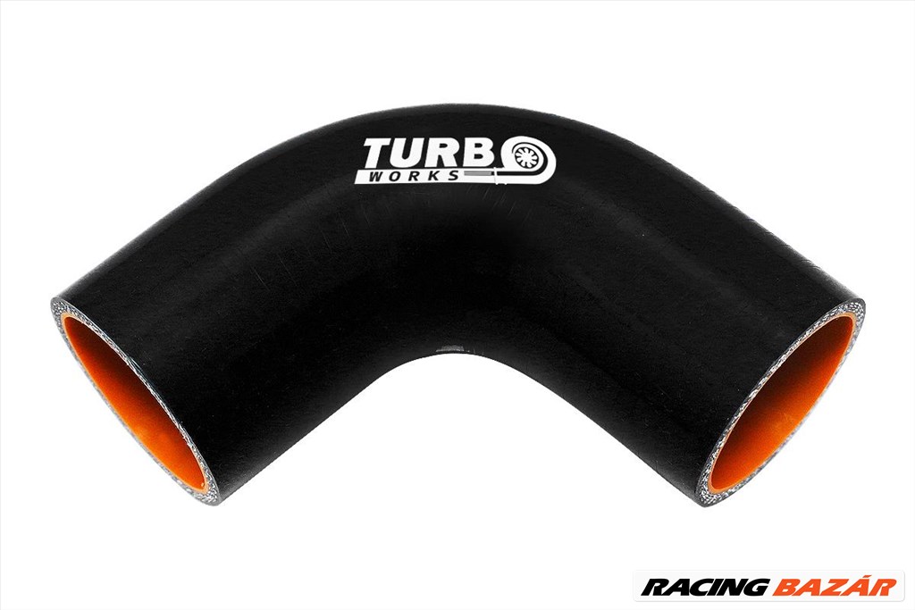 Szilikon könyök 90 fok  TurboWorks Pro Black 114mm 1. kép