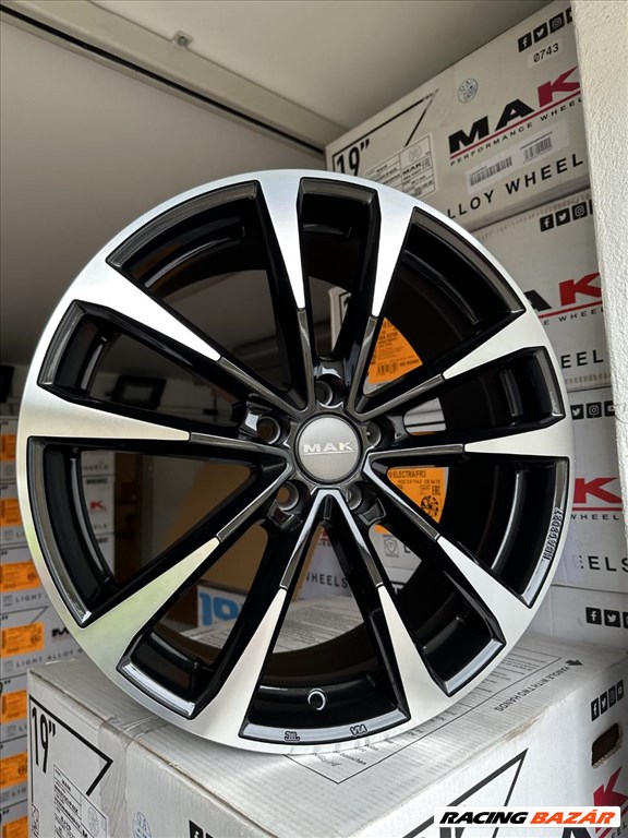 R19 5x100 (56,1) MAK MAIN BLACK MIRROR DIAMONDCUT- BICOLOR 8J ET48 NEW -SUBARU 3. kép